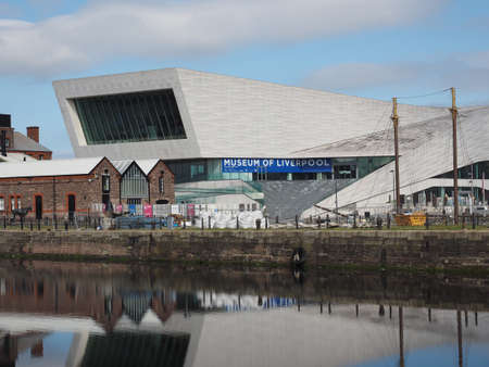 LIVERPOOL, UK - CIRCA JUNE 2016: The Museum of Liverpool designed by Danish architects 3XN at Pier Head part of Liverpool Maritime Mercantile Cityのeditorial素材