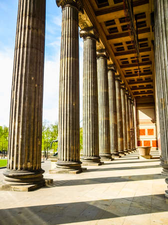 High dynamic range HDR Altesmuseum (Museum of Antiquities) built in year 1830 in Berlin, Germanyのeditorial素材
