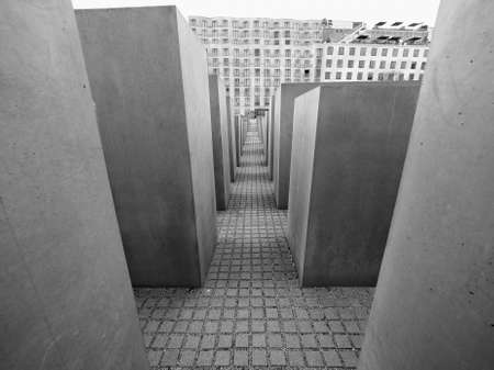 BERLIN, GERMANY - CIRCA JUNE 2016: Denkmal fuer die ermordeten Juden Europas meaning Holocaust...