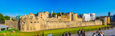 High resolution panoramic view of the Tower of London, UK (HDR)のeditorial素材