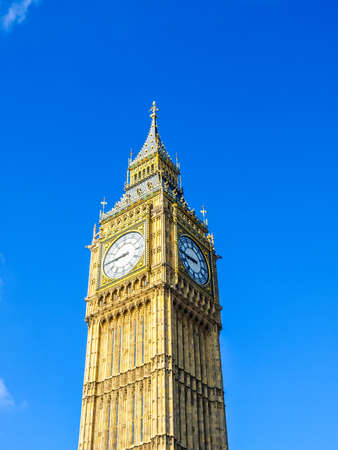 High dynamic range HDR Big Ben, Houses of Parliament, Westminster Palace, London gothic architectureのeditorial素材