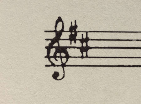 Blank ruled score for writing music with treble clef and C and F sharp accidental key signature