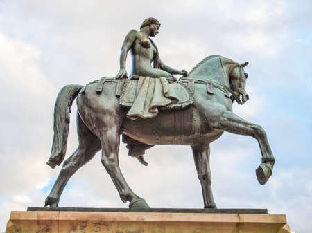 High dynamic range HDR Statue monument of Lady Godiva, Coventry, UKのeditorial素材