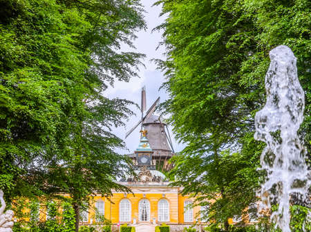 High dynamic range HDR Chinese Tea House in Park Sanssouci in Potsdam Berlin Germanyの写真素材