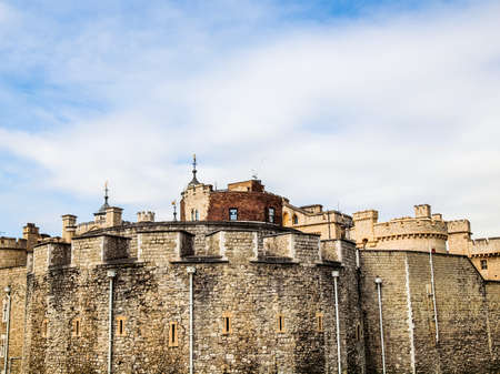High dynamic range HDR The Tower of London medieval castle and prisonのeditorial素材