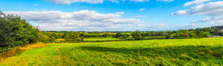 High dynamic range HDR English countryside landscape in Tanworth in Arden Warwickshire England UK - High resolution wide panoramaの写真素材