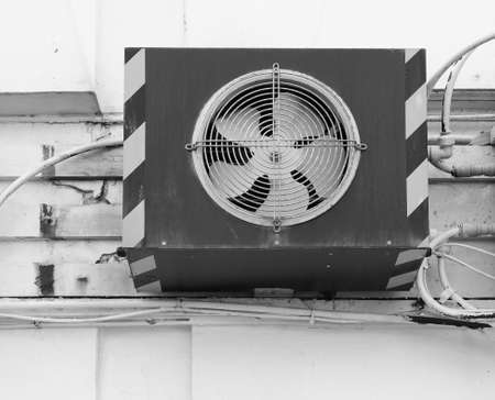 An heating ventilation and air conditioning device in black and whiteの写真素材