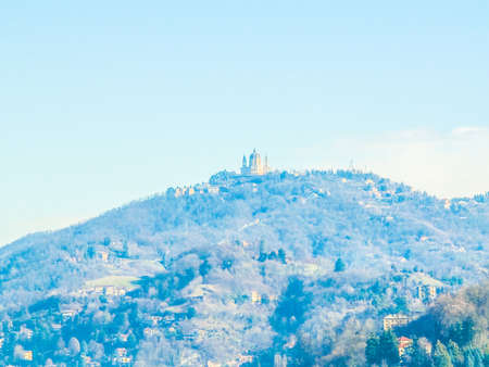 Basilica di Superga church on the Turin hill Italy (HDR)のeditorial素材