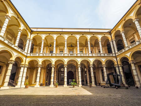 TURIN, ITALY - CIRCA APRIL 2016: The Universita di Torino meaning Turin University (HDR)のeditorial素材