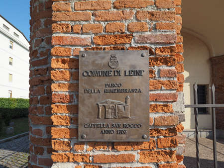 LEINI, ITALY - CIRCA SEPTEMBER 2016: Cappella San Rocco (meaning St Roch chapel)のeditorial素材