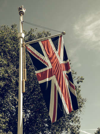 Vintage looking Union Jack national flag of the United Kingdom (UK)の写真素材