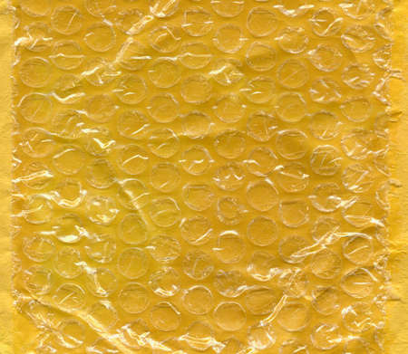 Yellow bubble plastic texture useful as a background