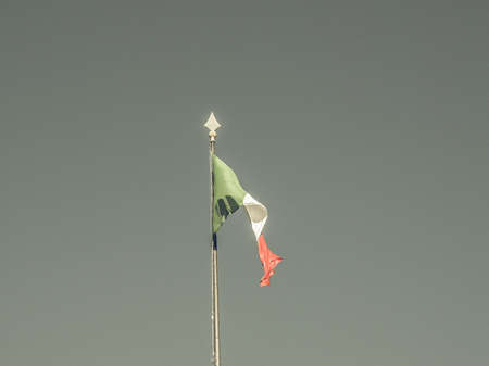 Vintage looking The national Italian flag of Italy (IT)の写真素材