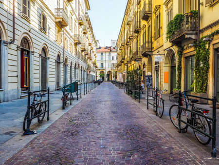 TURIN, ITALY - AUGUST 05, 2015: Tourists visiting the city during the summer holidays (HDR)のeditorial素材