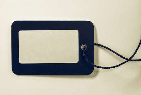 Vintage looking A paper tag or label or stickerの写真素材