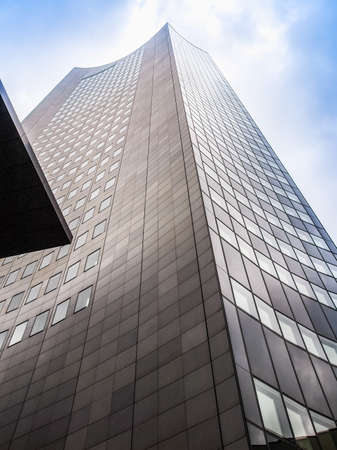 LEIPZIG, GERMANY - JUNE 14, 2014: The Panorama Tower is the tallest skyscraper in Leipzig and has a viewing platform on top floor (HDR)のeditorial素材