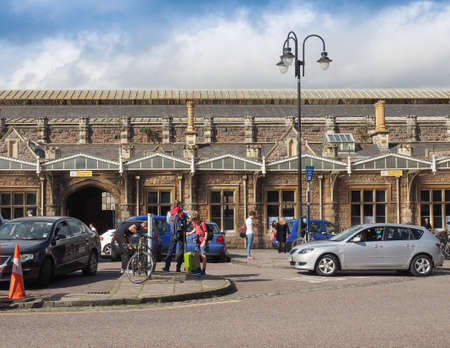 BRISTOL, UK - CIRCA SEPTEMBER 2016: Bristol Temple Meads railway station designed by Brunel in 1840s and extended in 1870sのeditorial素材