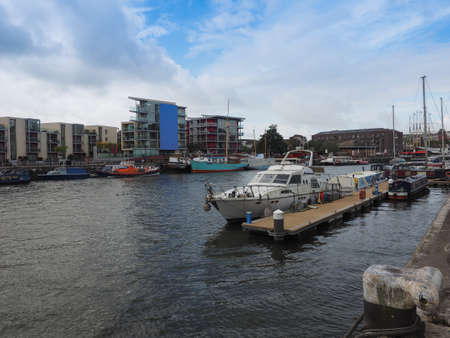 BRISTOL, UK - CIRCA SEPTEMBER 2016: Bristol Harbour (part of Port of Bristol)のeditorial素材
