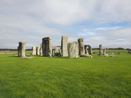 WILTSHIRE, UK - CIRCA SEPTEMBER 2016: Ruins of Stonehenge prehistoric megalithic stone monumentのeditorial素材