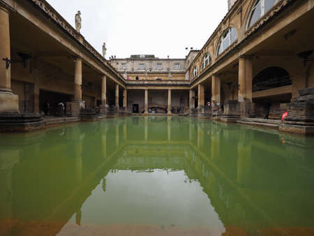 BATH, UK - CIRCA SEPTEMBER 2016: Roman Baths ancient spaのeditorial素材