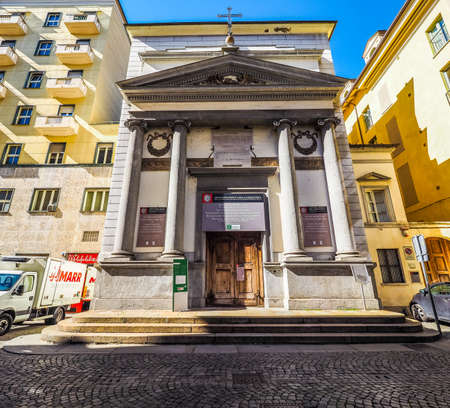 TURIN, ITALY - CIRCA MAY 2016: Chiesa della Misericordia church (HDR)のeditorial素材