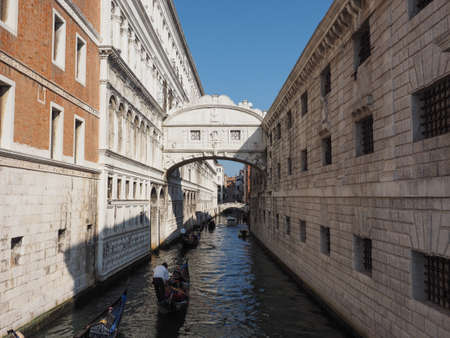VENICE, ITALY - CIRCA SEPTEMBER 2016: Ponte dei Sospiri (meaning Bridge of Sighs)のeditorial素材