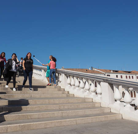 VENICE, ITALY - CIRCA SEPTEMBER 2016: Tourists visiting the city of Veniceのeditorial素材