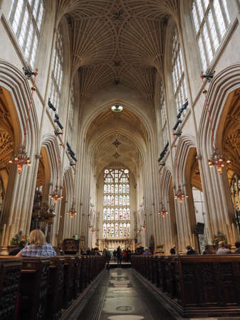BATH, UK - CIRCA SEPTEMBER 2016: The Abbey Church of Saint Peter and Saint Paul (aka Bath Abbey)のeditorial素材