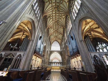 BRISTOL, UK - CIRCA SEPTEMBER 2016: St Mary Redcliffe Anglican parish church interiorのeditorial素材