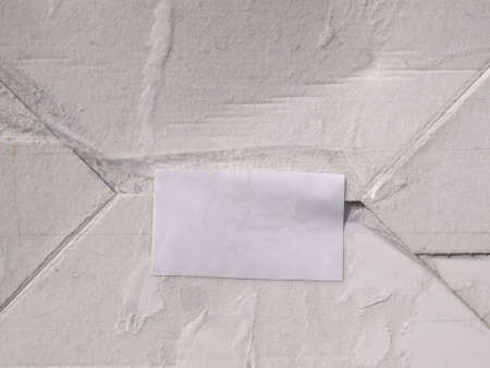 Corrugated cardboard box for small packet parcel with blank label