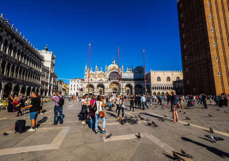 VENICE, ITALY - CIRCA SEPTEMBER 2016: HDR Piazza San Marco (meaning St Mark square)のeditorial素材