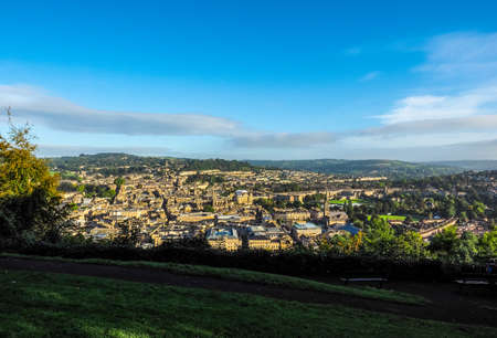 HDR Aerial view of the city of Bath, UKの写真素材