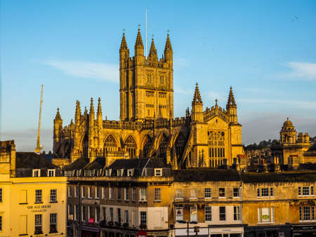 BATH, UK - CIRCA SEPTEMBER 2016: HDR The Abbey Church of Saint Peter and Saint Paul (aka Bath Abbey)のeditorial素材