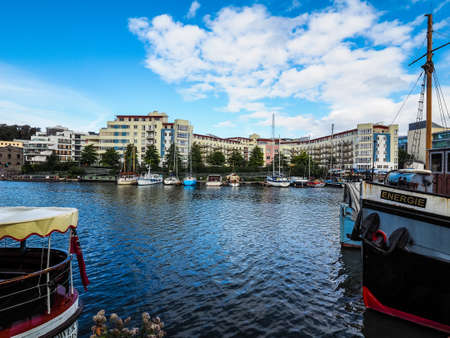 BRISTOL, UK - CIRCA SEPTEMBER 2016: HDR Bristol Harbour (part of Port of Bristol)のeditorial素材