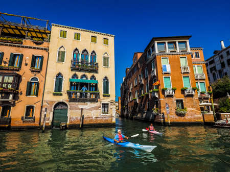 VENICE, ITALY - CIRCA SEPTEMBER 2016: HDR The Canal Grande (meaning Grand Canal)のeditorial素材