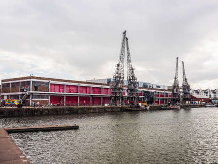 BRISTOL, UK - CIRCA SEPTEMBER 2016: HDR Bristol Harbour (part of Port of Bristol)