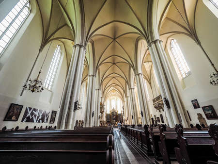 BERLIN, GERMANY - CIRCA JUNE 2016: Marienkirche meaning St Mary church in Alexanderplatz (HDR)のeditorial素材