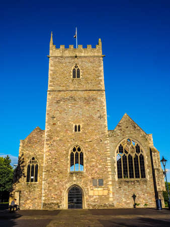 BRISTOL, UK - CIRCA SEPTEMBER 2016: HDR Ruins of St Peter church in Castle Park bombed during World War II and now preserved as a memorialのeditorial素材