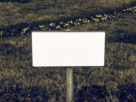 Vintage looking A blank sign with copy space for textの写真素材
