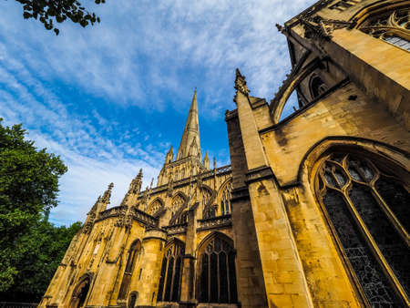 HDR St Mary Redcliffe Anglican parish church in Bristol, UKのeditorial素材