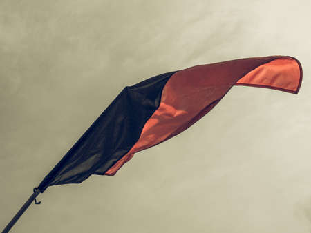 Vintage looking Flag of Aosta Valley aka Valle d Aosta in Italyの写真素材