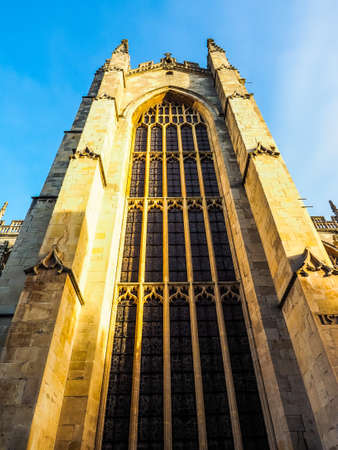 HDR The Abbey Church of Saint Peter and Saint Paul (aka Bath Abbey) in Bath, UKのeditorial素材