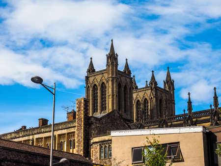 HDR Bristol Cathedral (formally the Cathedral Church of the Holy and Undivided Trinity) in Bristol, UKのeditorial素材