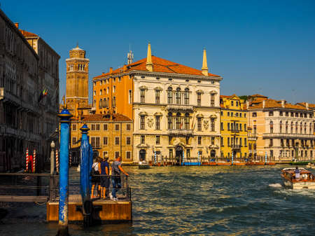VENICE, ITALY - CIRCA SEPTEMBER 2016: HDR The Canal Grande (meaning Grand Canal)のeditorial素材