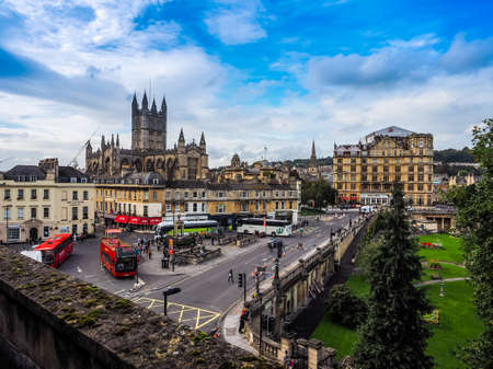 BATH, UK - CIRCA SEPTEMBER 2016: HDR The Abbey Church of Saint Peter and Saint Paul (aka Bath Abbey)のeditorial素材