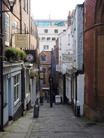 BRISTOL, UK - CIRCA SEPTEMBER 2016: Christmas Steps historic street in the city centreのeditorial素材