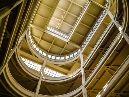 TURIN, ITALY - MARCH 29, 2008: Fiat Lingotto car factory designed by Trucco in 1916 now an exhibition and shopping centre was the largest car factory at the time of construction (HDR)のeditorial素材