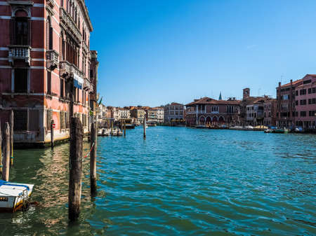 VENICE, ITALY - CIRCA SEPTEMBER 2016: HDR View of the city of Venice from the canalのeditorial素材