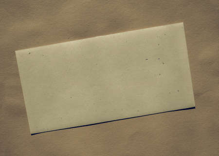 Vintage looking A letter envelope for mail postage shippingの写真素材