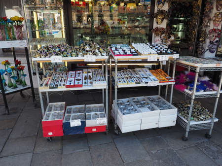 VENICE, ITALY - CIRCA SEPTEMBER 2016: Souvenirs shop in Veniceのeditorial素材